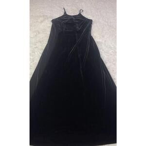 Hampton Nites VTG 90s Women's Dress Size 10 Black Velour Burnout Goth Whimsigoth